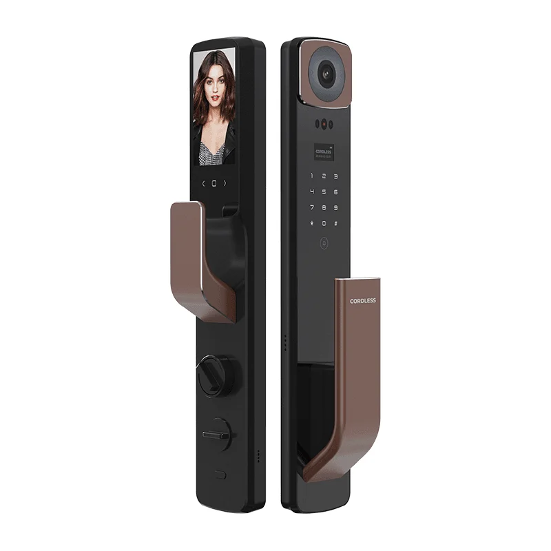 قفل باب ذكي H2Pro بالتعرف على الوجه وبصمة الإصبع وراحة اليد – اتصال بتطبيق Tuya