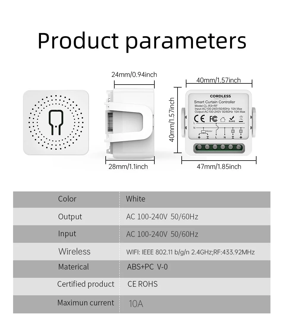 وحدة التحكم في الستائر الذكية CL-R3+RF CL-R3+RF - الصورة 4