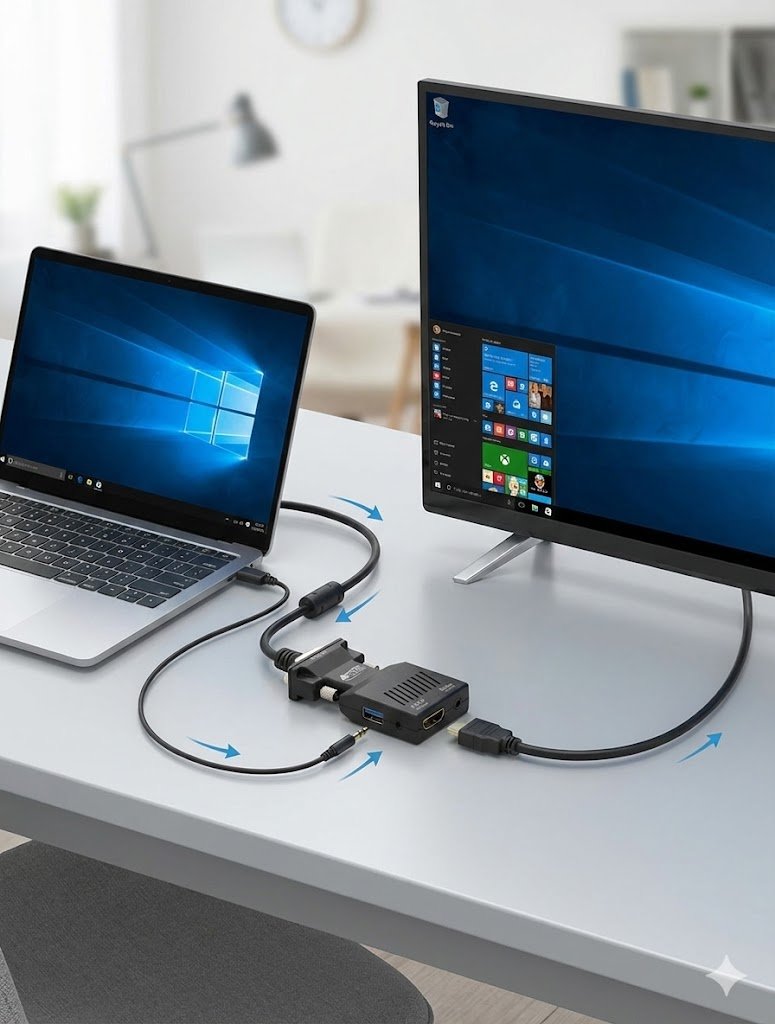 محول VGA إلى HDMI مع صوت – دقة Full HD 1080p - الصورة 4