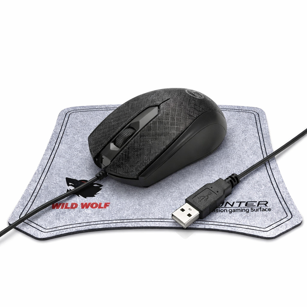 Sky Tech ST2 USB Mouse مع باد ماوس هاى كوالتى Wild Wolf - الصورة 5