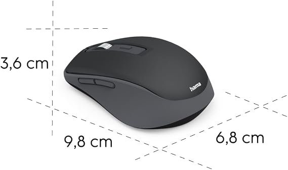 ماوس هاما WM-450 لاسلكي متعدد الأجهزة Bluetooth + 2.4GHz – 7 أزرار – صامت - الصورة 7