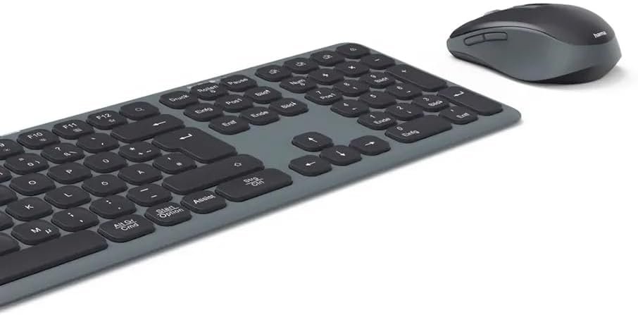 طقم كيبورد وماوس هاما WKM-550 لاسلكي متعدد الأجهزة – Bluetooth + 2.4GHz – أسود - الصورة 3