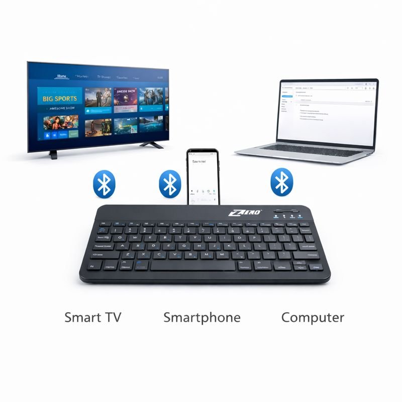 كيبورد ZERO ZR-3030 لاسلكي بلوتوث مع لوحة لمس