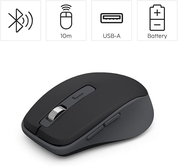ماوس هاما WM-450 لاسلكي متعدد الأجهزة Bluetooth + 2.4GHz – 7 أزرار – صامت - الصورة 9