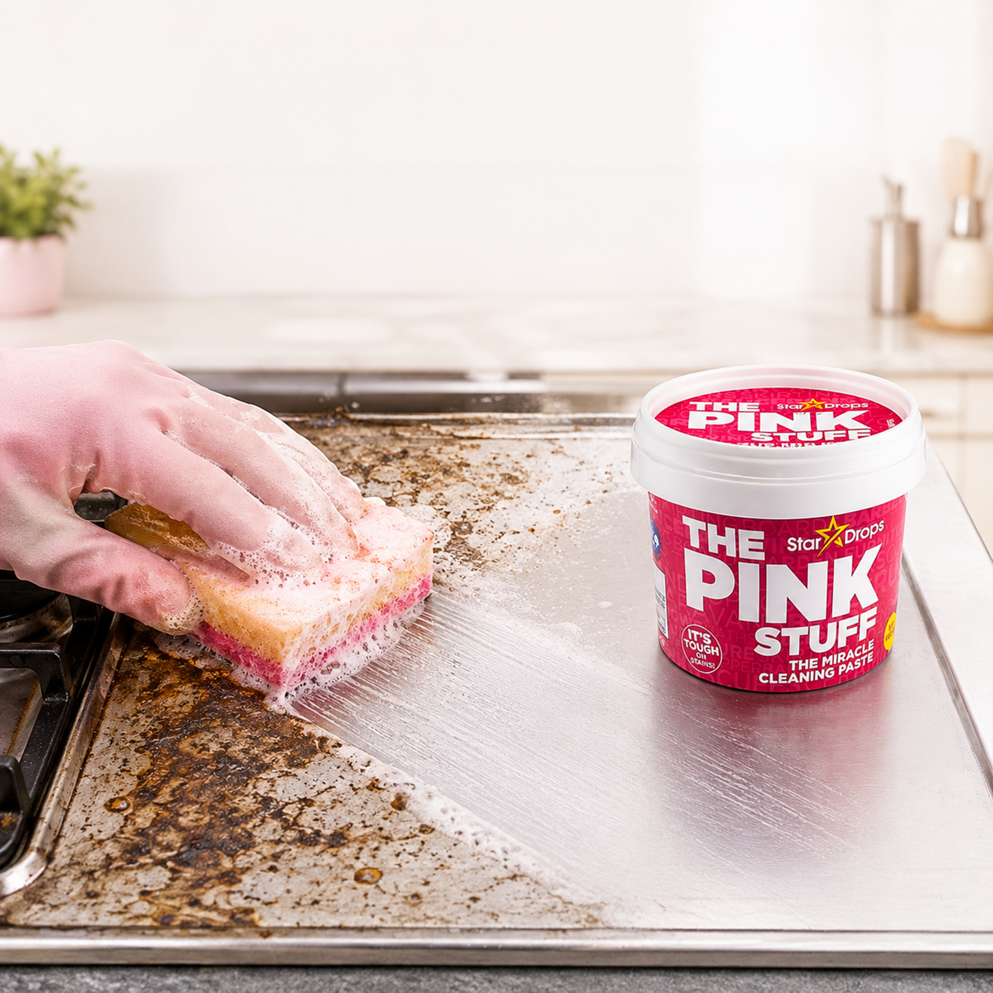 عرض مساحة وبخاخة 2×1 + معجون التنظيف The Pink Stuff + 3 اسبراي التنظيف الجبار Multipurpose Bubble Cleaner - الصورة 6