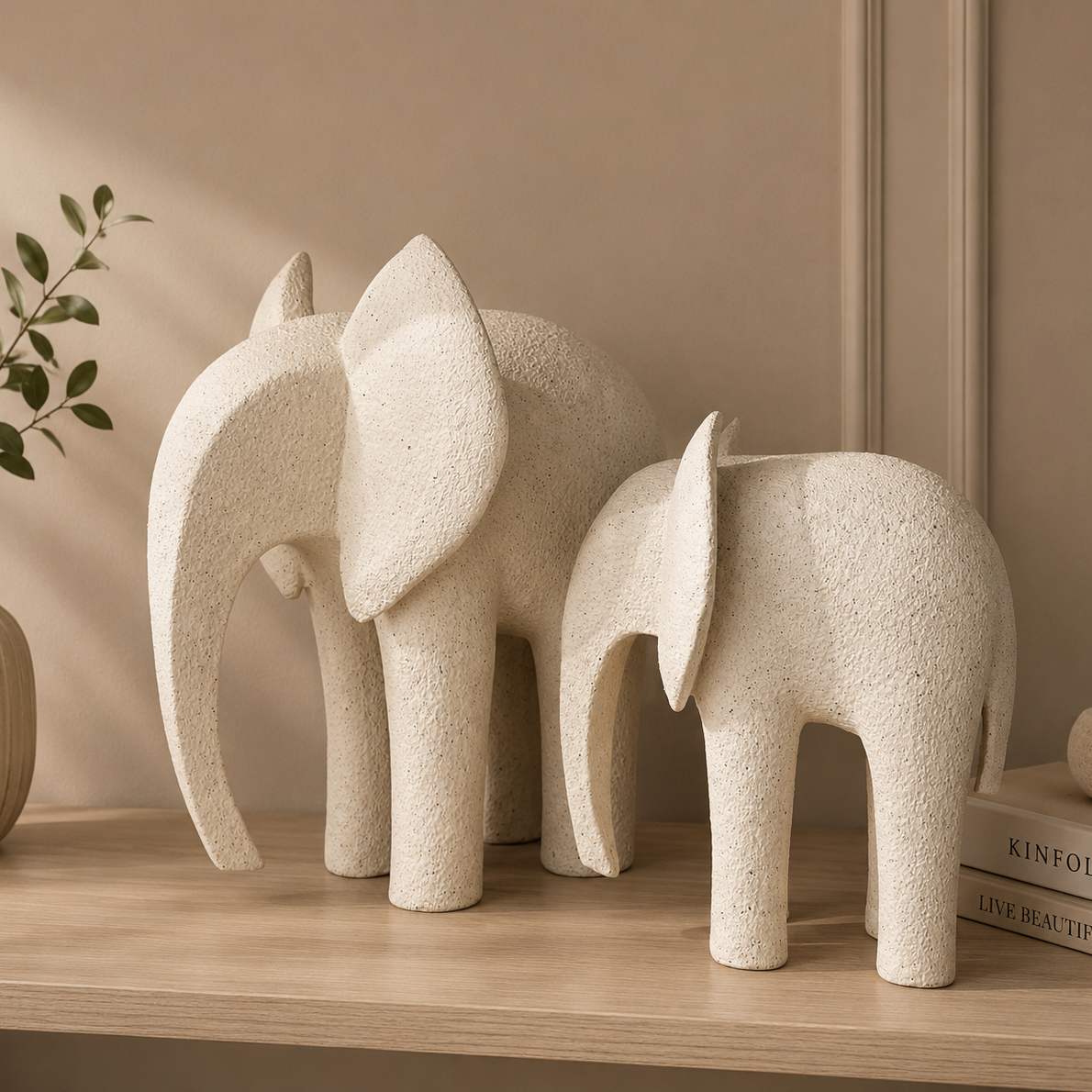 طقم ديكور فيل 2 قطعه 🐘