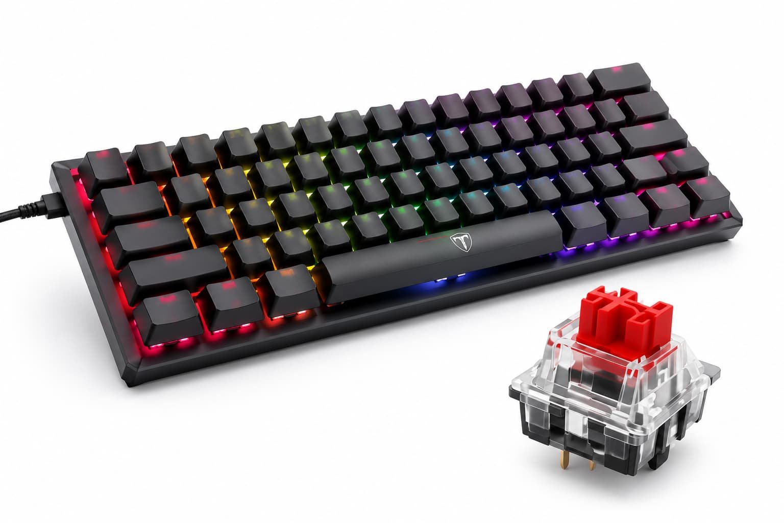 كيبورد ألعاب ميكانيكال T-Dagger Arena LiteTGK321 Red Switch RGB