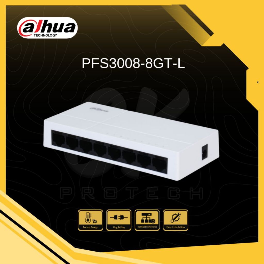 سويتش Dahua Gigabit ‏8 بورت - DH-PFS3008-8GT-L